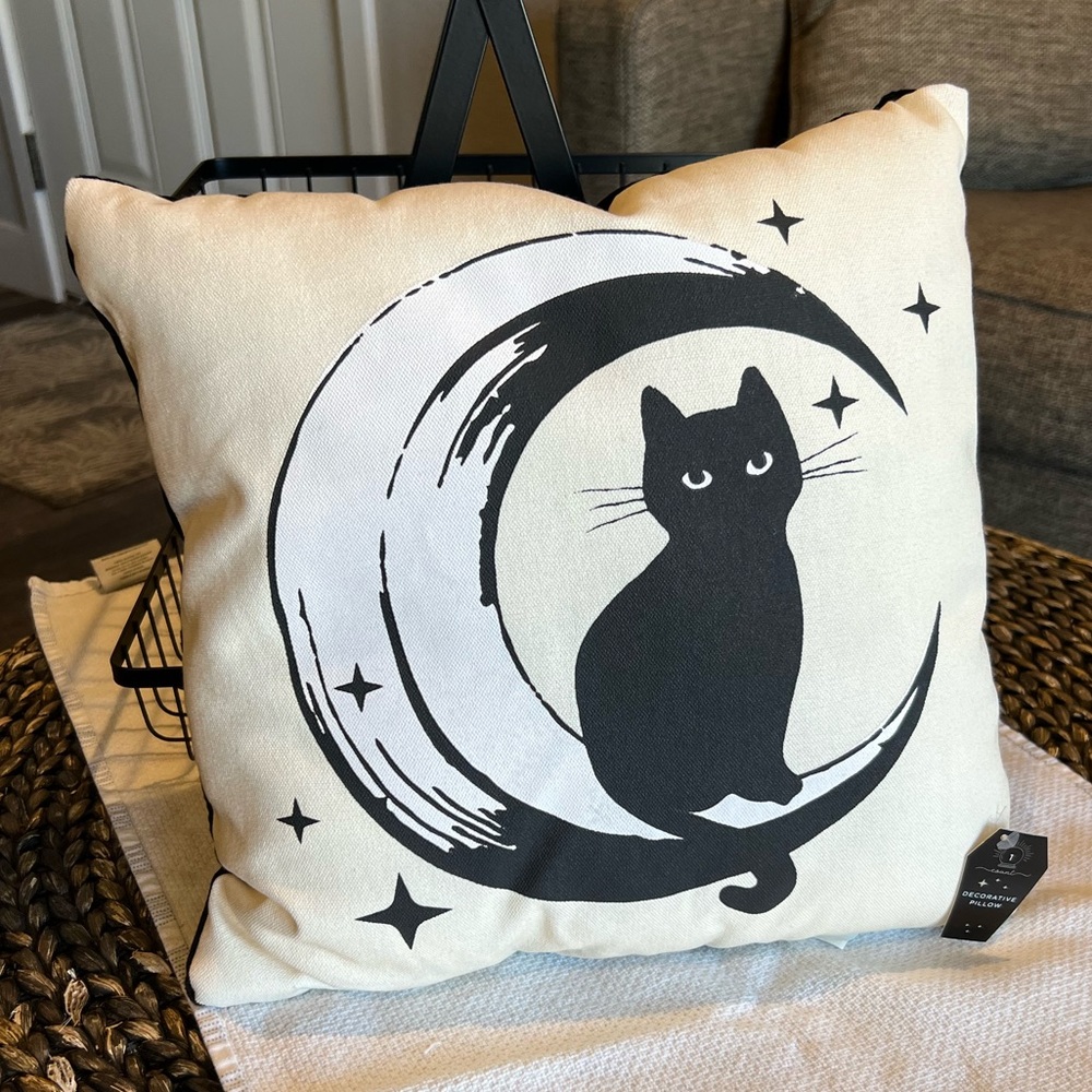 2023 Target Bullseye Black Cat Throw Pillow
